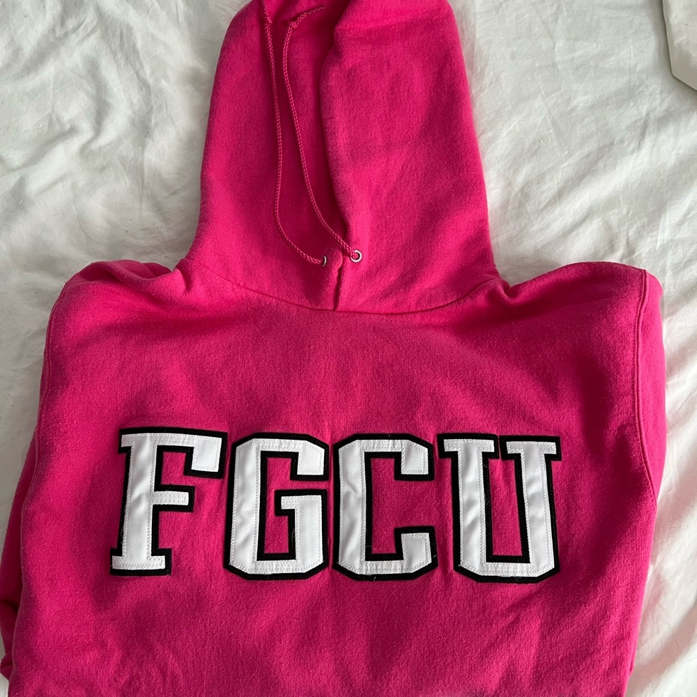 FGCU Florida Gulf Coast University Champion Hoodie Pink Size Small